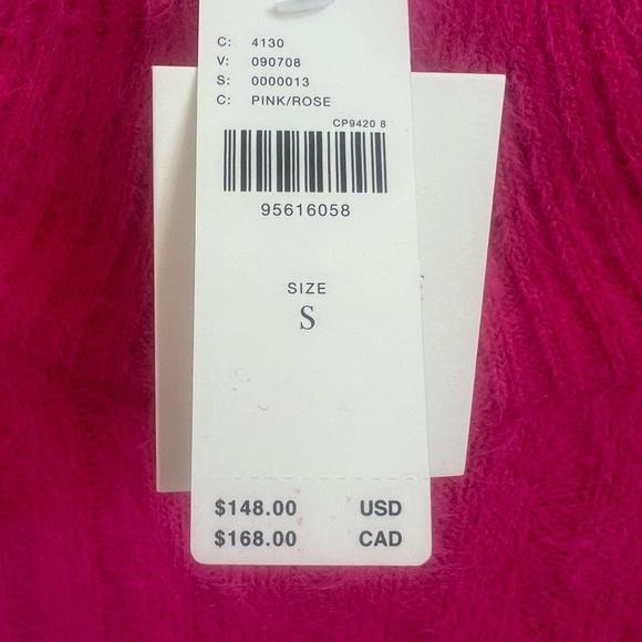 NWT new small Anthropologie flat white turtleneck sweater dress tunic pink - Picture 5 of 17